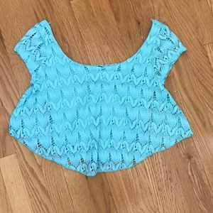 TILLY’s floral lace swing crop top